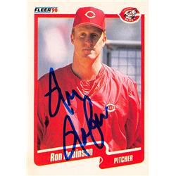 626485 Ron Robinson Autographed Baseball Card - Cincinnati Reds - 1990 Fleer No.431