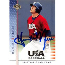 626655 Hunter Mense Autographed Baseball Card - Team USA, Missouri - 2005 Upper Deck No.70