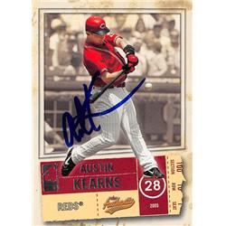 626828 Austin Kearns Autographed Baseball Card - Cincinnati Reds - 2005 Fleer No.32