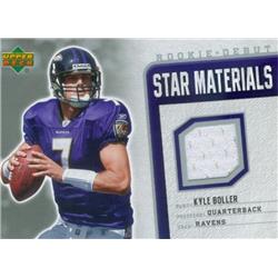 Kyle Boller Player Worn Jersey Patch Football Card - Baltimore Ravens - 2006 Upper Deck Rookie Debut Star Materials No.SMKB