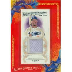 627252 Matt Kemp Player Worn Jersey Patch Baseball Card - Los Angeles Dodgers - 2010 Topps Allen & Ginters No.AGRMK