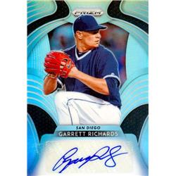 650826 Garrett Richards Autographed Baseball Card - San Diego Padres - 2019 Panini Prizm Refractor No.SGR