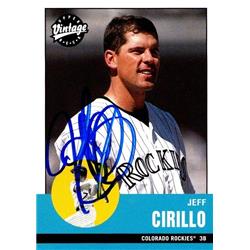 651025 Jeff Cirillo Autographed Baseball Card - Colorado Rockies, FT - 2001 Upper Deck Vintage No.338