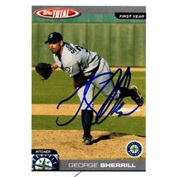 651071 Geroge Sherrill Autographed Baseball Card - Seattle Mariners, FT - 2004 Topps Total No.844