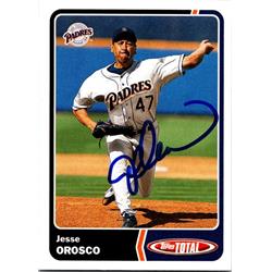 651141 Jesse Orosco Autographed Baseball Card - San Diego Padres, FT - 2003 Topps Total No.403