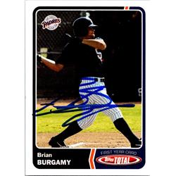 651147 Brian Burgamy Autographed Baseball Card - San Diego Padres, FT - 2003 Topps Total First Year Rookie No.907