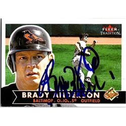 Brady Anderson Autographed Baseball Card - Baltimore Orioles, FT - 2001 Fleer Tradition No.77