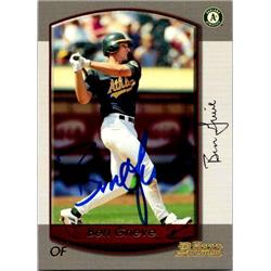 651448 Ben Grieve Autographed Baseball Card - Oakland Athletics, FT - 2000 Bowman No.14