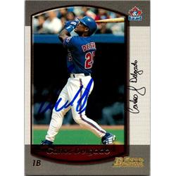 651449 Carlos Delgado Autographed Baseball Card - Toronto Blue Jays, FT - 2000 Bowman No.15