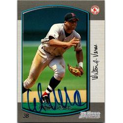 651508 Wilton Veras Autographed Baseball Card - Boston Red Sox, FT - 2000 Bowman No.366
