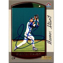 651518 Shannon Stewart Autographed Baseball Card - Toronto Blue Jays, FT - 2000 Bowman No.111
