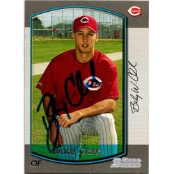 651539 Brady Clark Autographed Baseball Card - Cincinnati Reds, FT - 2000 Bowman No.260