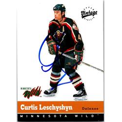 651758 Curtis Leschyshyn Autographed Hockey Card - Minnesota Wild, FT - 2000 Upper Deck Vintage No.177