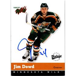 651812 Jim Dowd Autographed Hockey Card - Minnesota Wild, FT - 2000 Upper Deck Vintage No.176
