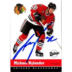 651862 Michael Nylander Autographed Hockey Card - Chicago Blackhawks, FT - 2000 Upper Deck Vintage No.84