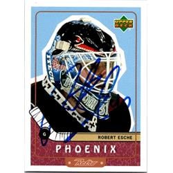 651906 Robert Esche Autographed Hockey Card - Phoenix Coyotes, FT - 1999 Upper Deck Retro No.63