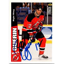 652104 Bill Guerin Autographed Hockey Card - New Jersey Devils, FT - 1996 Upper Deck No.146