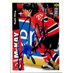 652120 Randy Mckay Autographed Hockey Card - New Jersey Devils, FT - 1996 Upper Deck No.154