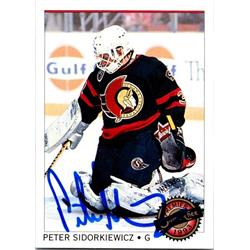 652344 Peter Sidorkiewicz Autographed Hockey Card - Ottawa Senators, FT - 1993 O-Pee-Chee Premier No.112