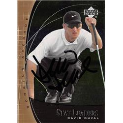 652883 David Duval Autographed Golf Card - PGA Tour, Georgia Tech, SC - 2001 Upper Deck Stat Leaders No.SL12