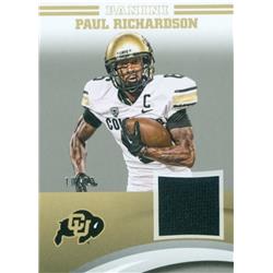 Picture of Autograph Warehouse 583134 Paul Richardson Player Worn Jersey Patch Football Card - Colorado Buffaloes - 2016 Panini Team Collection No.PR-CU Silver LE 10-99