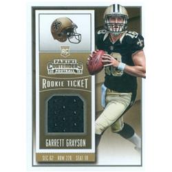 Picture of Autograph Warehouse 583383 Garrett Grayson Player Worn Jersey Patch Football Card - New Orleans Saints - 2015 Panini Contenders Rookie Ticket No.RTSGG