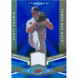 583483 Scott Kazmir Player Worn Jersey Patch Baseball Card - Tampa Bay Rays - 2009 Upper Deck Spectrum Swatches No.SSSK