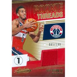 Picture of Autograph Warehouse 583492 Troy Brown Jr. Player Worn Jersey Patch Basketball Card - Washington Wizards - 2019 Panini Absolute Rookie Threads No.RTTBR LE 5-199