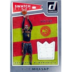 Picture of Autograph Warehouse 583509 Paul Millsap Player Worn Jersey Patch Basketball Card - Atlanta Hawks - 2016 Panini Donruss Swatch Kings No.43 LE 49-149