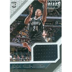 Picture of Autograph Warehouse 583534 Rondae Hollis-Jefferson Player Worn Jersey Patch Basketball Card - Brooklyn Nets - 2016 Panini Threads Debut Rookie No.2 LE 84-199