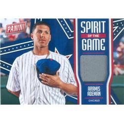 583639 Aramis Ademan Player Worn Jersey Patch Baseball Card - Chicago Cubs - 2018 Panini Fathers Day Spirit of the Game Rookie No.AA