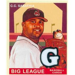 583647 C.C. Sabathia Player Worn Jersey Patch Baseball Card - Cleveland Indians - 2007 Upper Deck Goudey Mini No.20