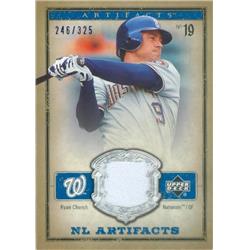 583660 Ryan Church Player Worn Jersey Patch Baseball Card - Washington Nationals - 2006 Upper Deck Artifacts No.NLRC LE 246-325