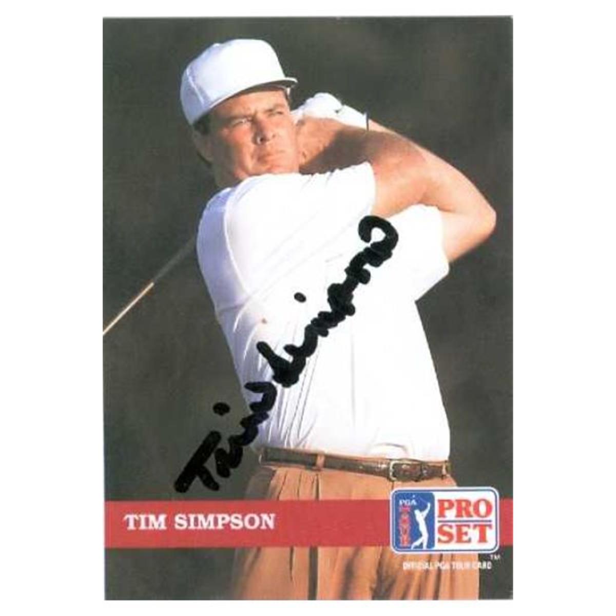 584229 Tim Simpson Autographed Trading Card - Golf