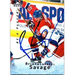 654319 Brian Savage Autographed Hockey Card - Montreal Canadiens - 1996 Upper Deck Be A Player No.138