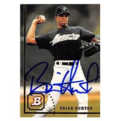 122326 Brian Hunter Autographed Baseball Card - Houston Astros - 1994 Bowman No.670