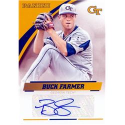 Buck Farmer autographed Baseball Card (Georgia Tech Yellow Jackets) 2016 Panini Team Collection #BFGT - MLB Autographed Baseball Cards