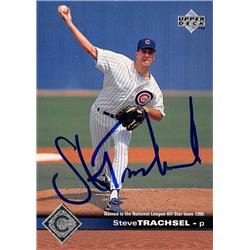 618669 Steve Trachsel Autographed Baseball Card - Chicago Cubs, SC - 1997 Upper Deck No.34