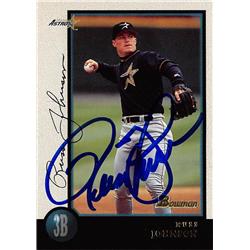 618675 Russ Johnson Autographed Baseball Card - Houston Astros, SC - 1998 Bowman No.96