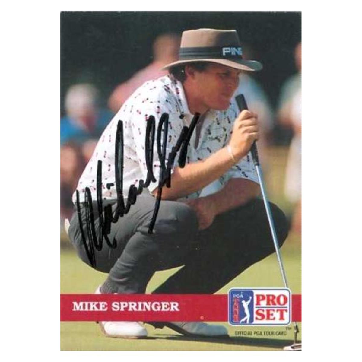 584224 Mike Springer Autographed Trading Card - Golf