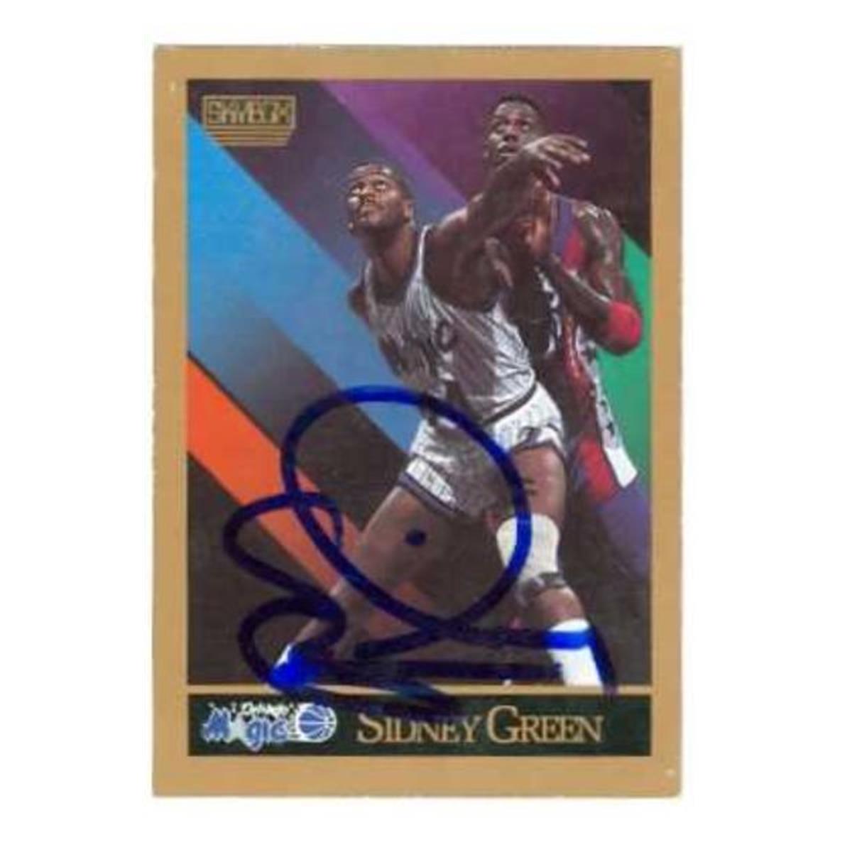 Sidney Green Autographed Basketball Card - Orlando Magic