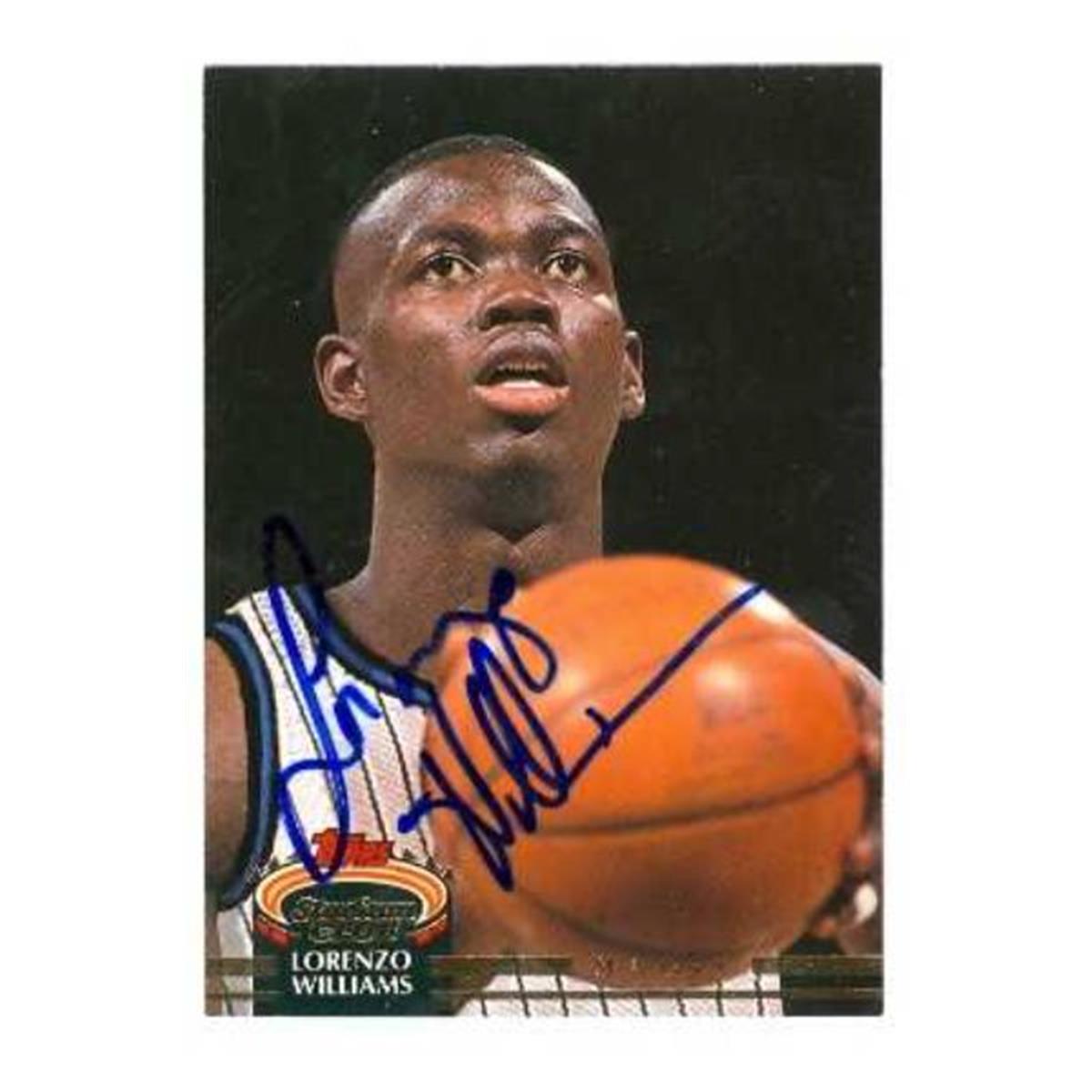 Lorenzo Williams Autographed Basketball Card - Orlando Magic