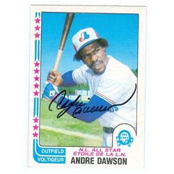 585494 Andre Dawson Autographed Baseball Card - Montreal Expos - 1982 O Pee Chee All Star