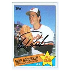 585511 Mike Boddicker Autographed Baseball Card - Baltimore Orioles - 1985 Topps All Star