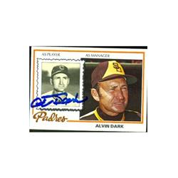 585619 Alvin Dark Autographed Baseball Card - San Diego Padres - 1978 Topps No.467
