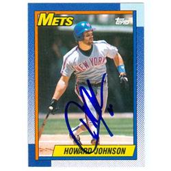 585884 Howard Johnson Autographed Baseball Card - New York Mets 1990 Topps Baseball Card No.680