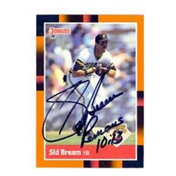 586139 Sid Bream Autographed Baseball Card - Pittsburgh Pirates - 1988 Donruss Baseballs Best No.45