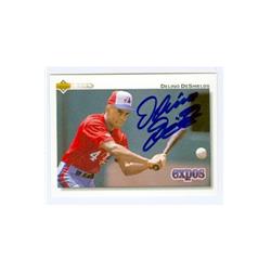 586417 Delino Deshields Autographed Baseball Card - Montreal Expos - 1992 Upper Deck No.167