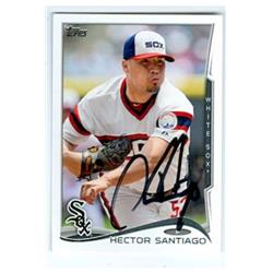 586516 Hector Santiago Autographed Baseball Card - Chicago White Sox - 2014 Topps No.320