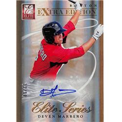 587145 Deven Marrero Autographed Baseball Card - Boston Red Sox - 2012 Panini Elite Extra Certified Refractor No.7
